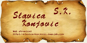 Slavica Konjović vizit kartica